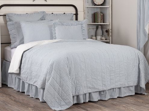 Sawyer Mill Blue Ticking Bedding Collection