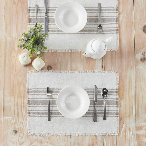 Dove Grey Stripe Table Collection
