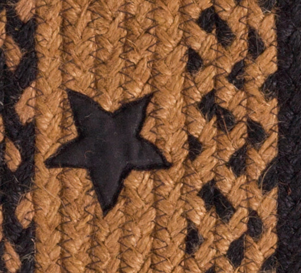 Star Black Braided Rug Collection