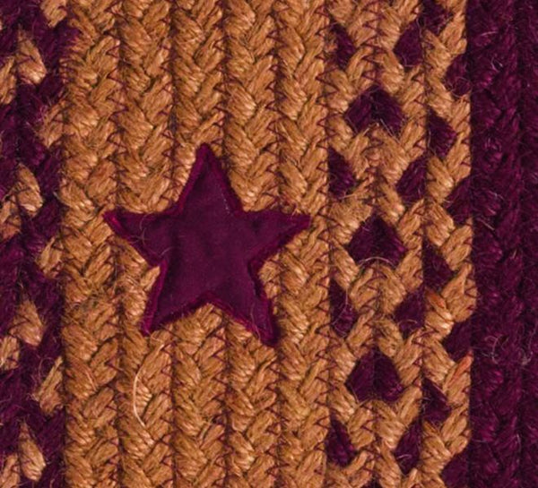 Star Wine Braided Rug Collection