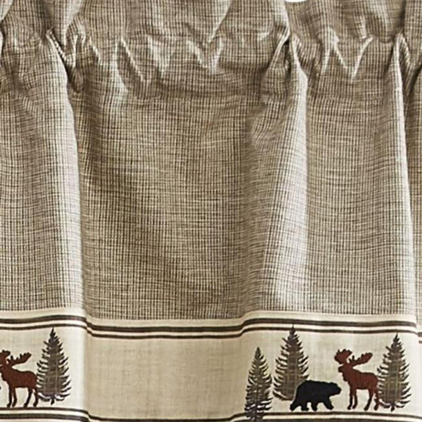 HiEnd Accents Wilderness Ridge Mantovana Per Finestra | Strisce Rustiche Con Passanti E Bottoni | Trattamento Finestra Classico