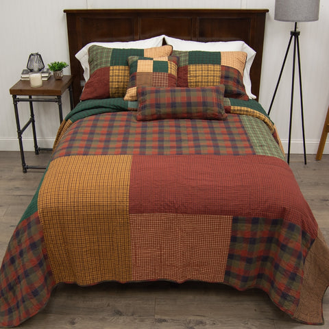 Campfire Square Cotton Pieced Quilted Bedding - Donna Sharp