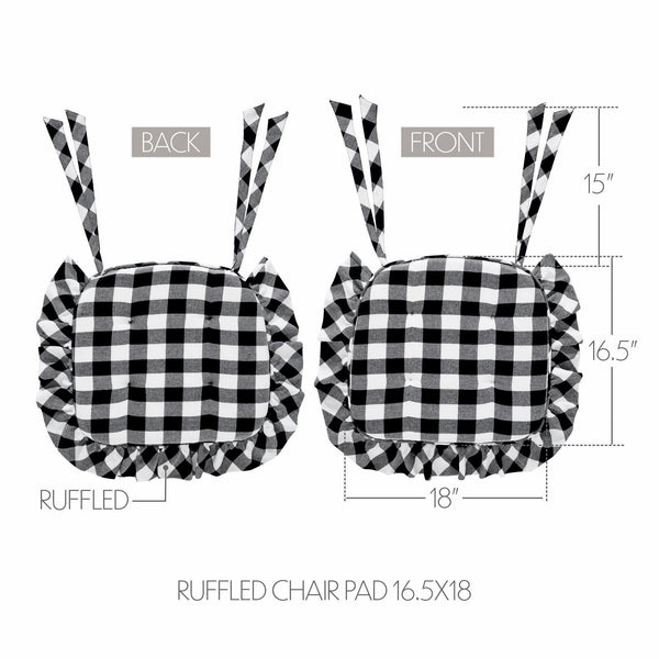 Buffalo plaid chair clearance pads