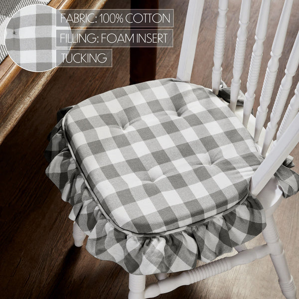 Black buffalo check chair hotsell pads