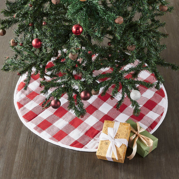 Buffalo Plaid Christmas Tree Skirt, Buffalo Check Tree Skirt