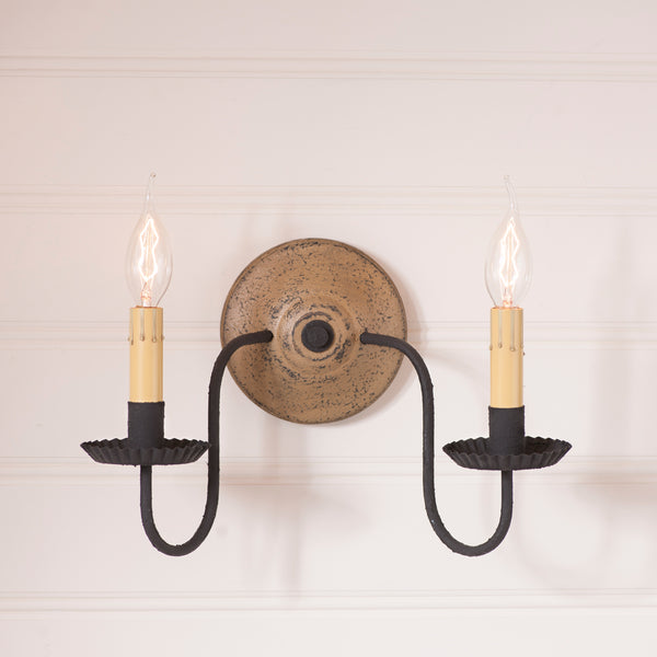 Ashford Sconce with textured paint, Primitive Country Farmhouse Style Lighting Window Home Bath Kitchen Décor & Accessories