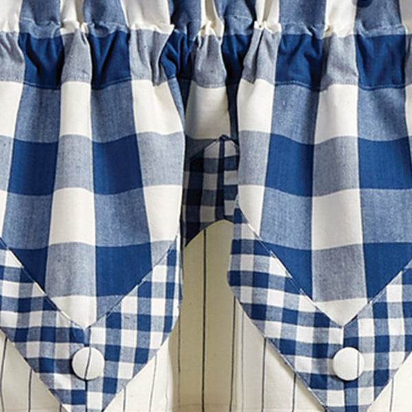 Wicklow China Blue Pointed Valance