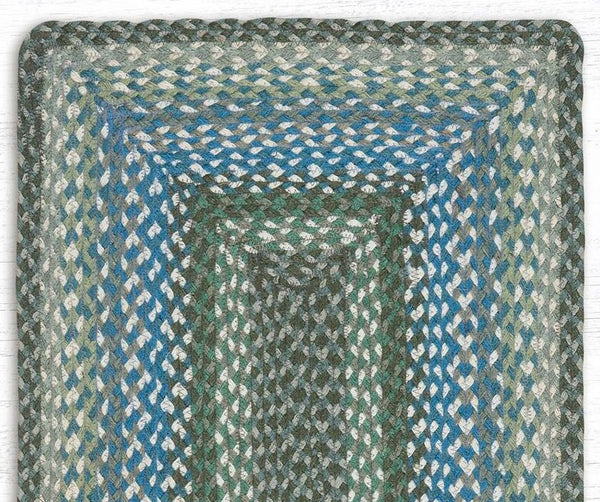 Sage, Ivory & Settlers Blue Braided Rugs