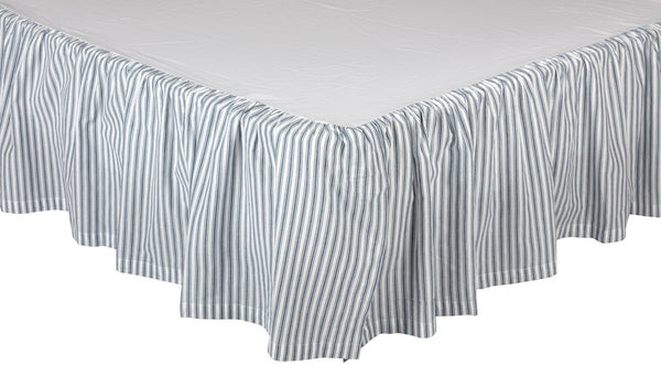 Sawyer Mill Blue Ticking Bed Skirts