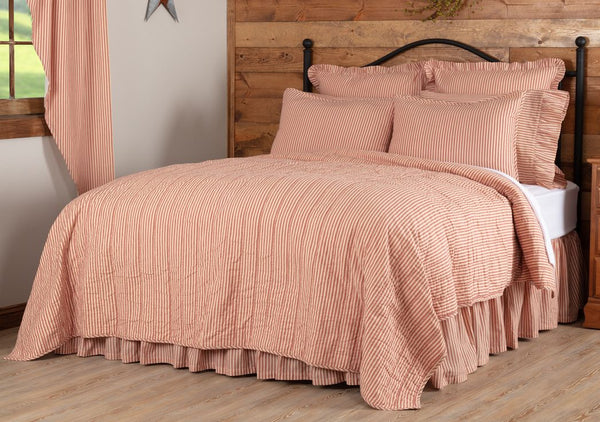 Sawyer Mill Red Ticking Stripe Bedding Collection