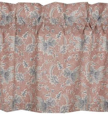 Bring your romantic fairytale cottage vision to life with our Kaila Floral Window Treatments. This dusty rose, navy, and creme curtain set is beautifully decorated with a bold floral print that adds rustic romance and heartwarming, cozy cottage vibes.