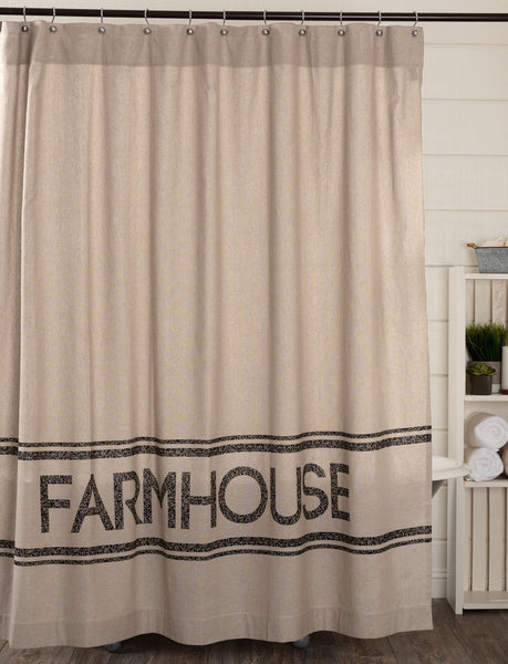 Sawyer Mill Charcoal Farmhouse Shower Curtain
