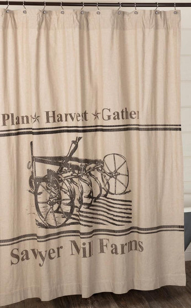 Sawyer Mill Charcoal Plow Shower Curtain
