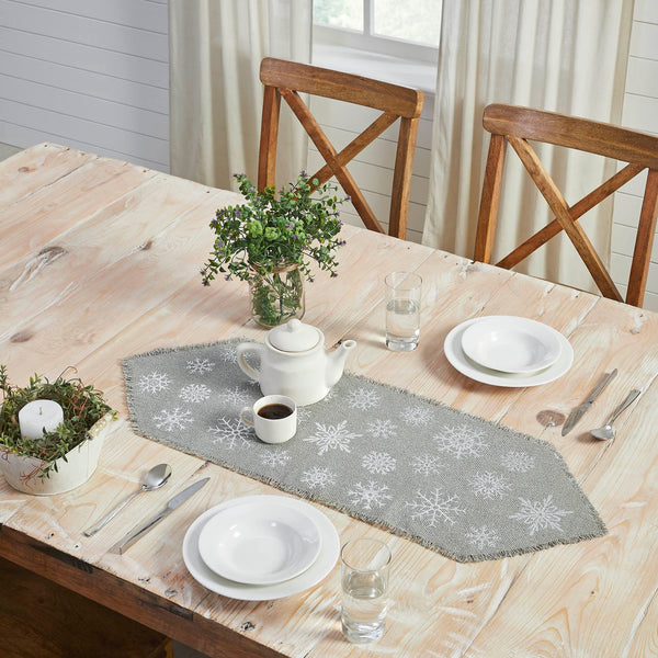 Yuletide Burlap Grey Snowflake Collection