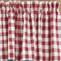 Buffalo Red Check Window Treatments