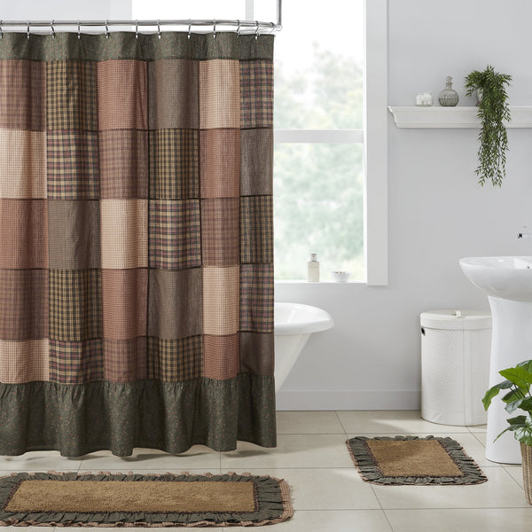 Crosswoods Patchwork Shower Curtain