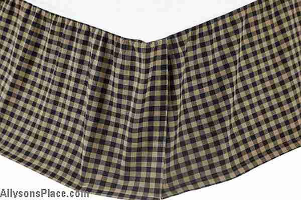 Black Check Bed Skirts