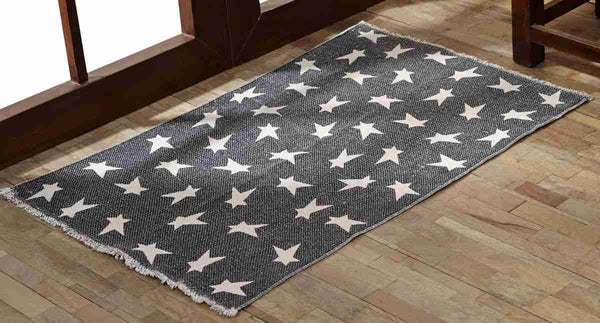 Black Primitive Star Rug Collection
