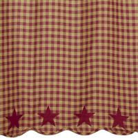 Burgundy Star Shower Curtain