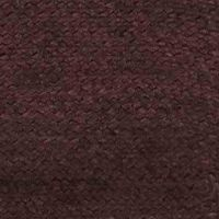 Burgundy Braided Jute Rug Farmhouse Country Primitive