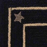 Burlap Star Black Braided Jute Rug Collection
