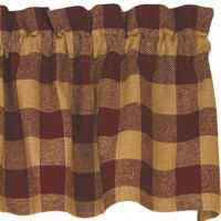 Burlap & Barn Red Check Window Collection
