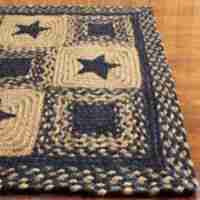 Country Star Black Braided Jute Rug Collection