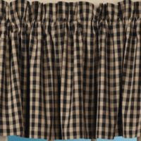 Farmhouse Star Black Check Window Treatments