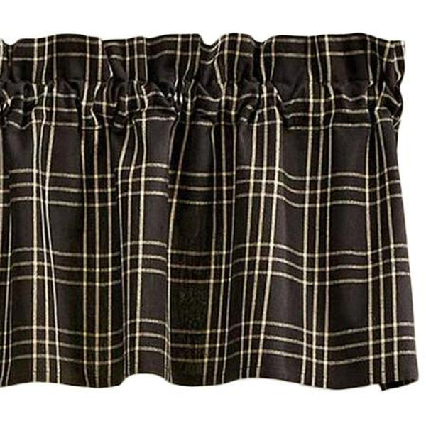 Spruce up your windows with this charming Farmhouse Star Valance featuring tones of black & tan offer a simple, yet elegant, plaid that complements any decor! 
