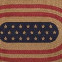 Liberty Stars Flag Braided Jute Rug Collection