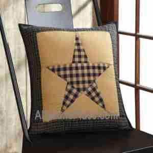Primitive Star Patch Black Pillows