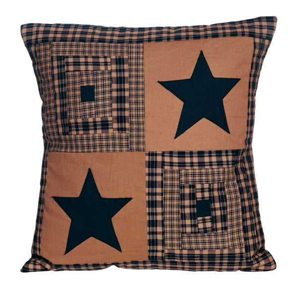 Vintage Star Black Pillow