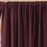 Burlap Merlot Window Treatments