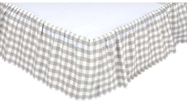 Annie Grey Check Bed Skirt