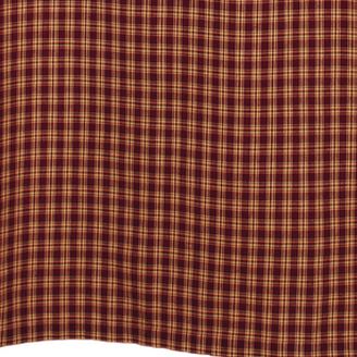 Cambridge Wine Shower Curtain features wine and tan plaid cotton fabric. Primitive Country Farmhouse Bath Bathroom Home Decor.