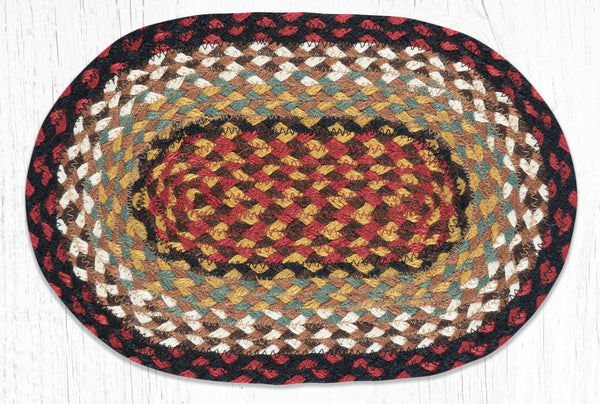 MS-19 Burgundy/Mustard Oval Swatch 10"x15"