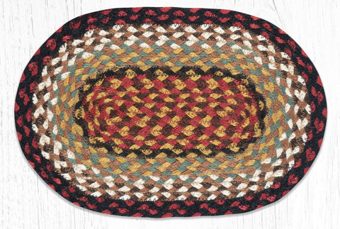 MS-19 Burgundy/Mustard Oval Swatch 10"x15"