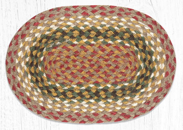 MS-24 Olive/Burgundy/Gray Oval Swatch 10"x15"