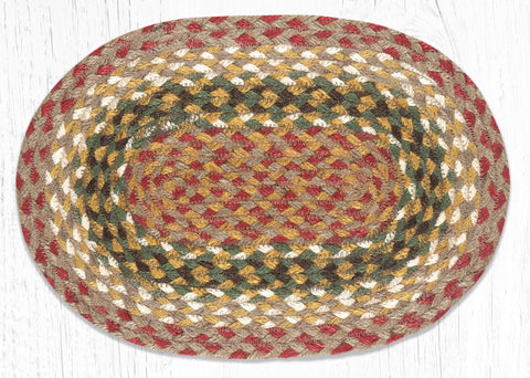 MS-24 Olive/Burgundy/Gray Oval Swatch 10"x15"