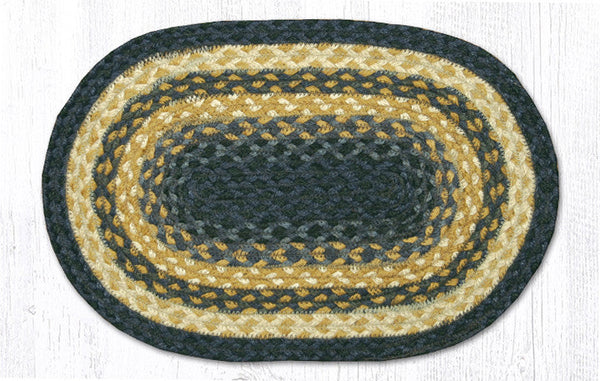 MS-79 Lt. Blue/Dk. Blue/Mustard Oval Swatch 10"x15"