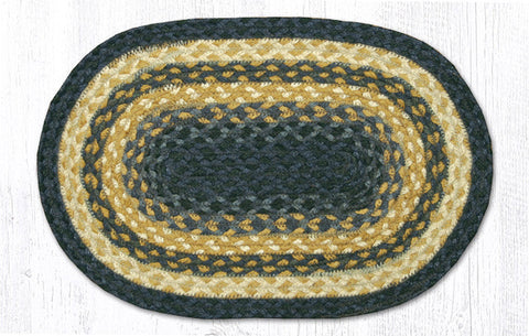 MS-79 Lt. Blue/Dk. Blue/Mustard Oval Swatch 10"x15"