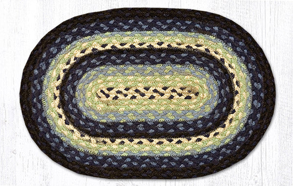 MS-312 Blueberry/Cream Oval Swatch 10"x15"