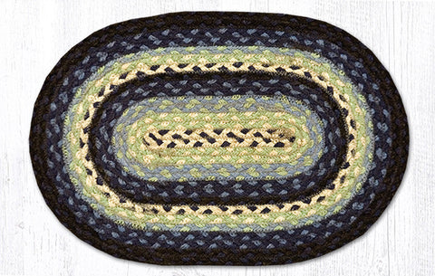MS-312 Blueberry/Cream Oval Swatch 10"x15"
