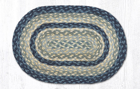 MS-362 Breezy Blue/Taupe/Ivory Oval Swatch 10"x15"