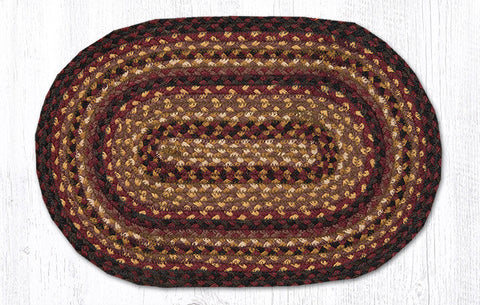 MS-371 Black Cherry/Chocolate/Cream Oval Swatch 10"x15"