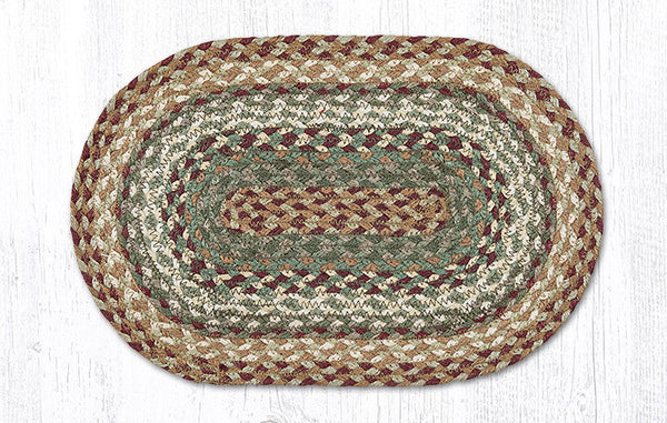 MS-413 Buttermilk/Cranberry Oval Swatch 10"x15"