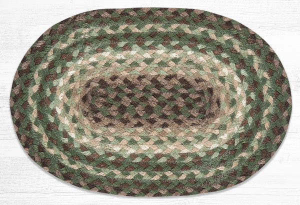 MS-786 Taupe/Dark Brown/Cactus Oval Swatch 10"x15"