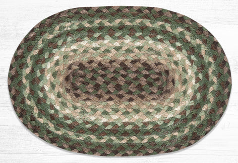 MS-786 Taupe/Dark Brown/Cactus Oval Swatch 10"x15"