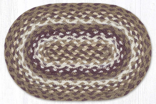 MS-910 Tan/Ivory/Burgundy Oval Swatch 10"x15"