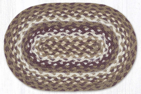 MS-910 Tan/Ivory/Burgundy Oval Swatch 10"x15"